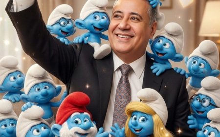 صورة فائقة الواقعية مع شخصيات السنافر