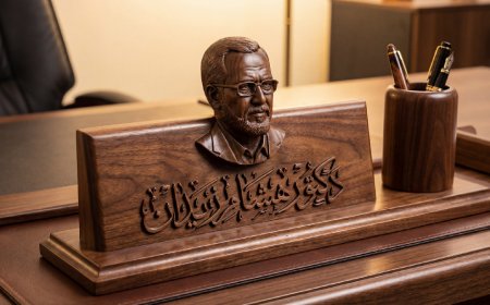 صورة شخصية ثلاثية الأبعاد محفورة بدقة للشخص الموجود في الصورة