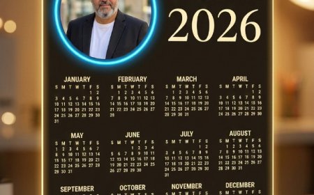 تقويم أكريليك مضيء أنيق وعصري لعام 2026
