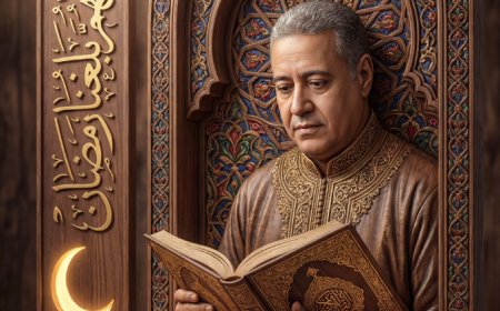 صورة بورتريه سينمائية فائقة الواقعية بدقة 8K لرجل جالسًا داخل إطار خشبي ذي قوس مزخرف